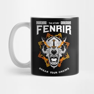 Sons of Loki: Fenrir the unchained-Norse mythology design Mug